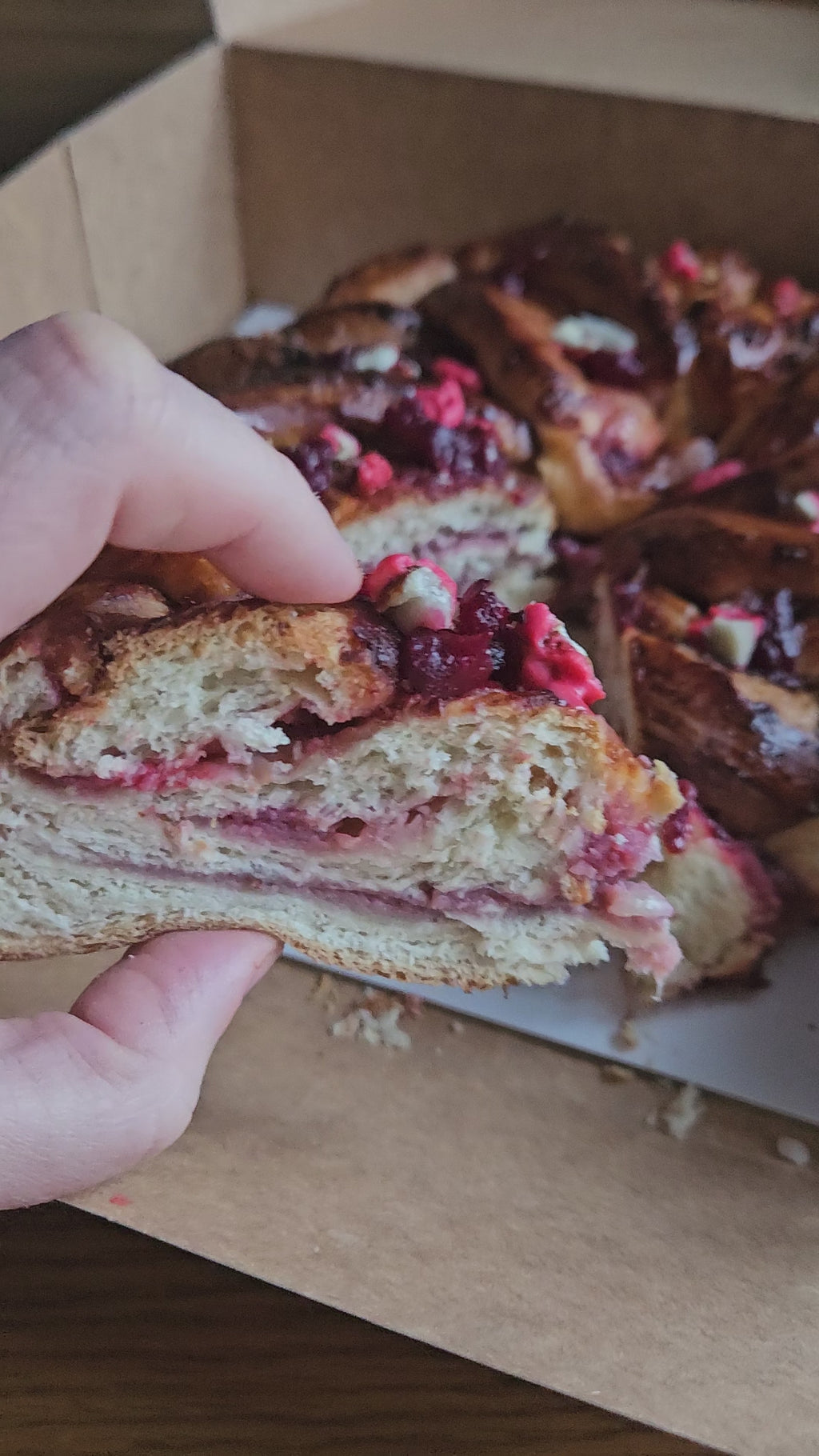 Babka Pralines roses Framboises